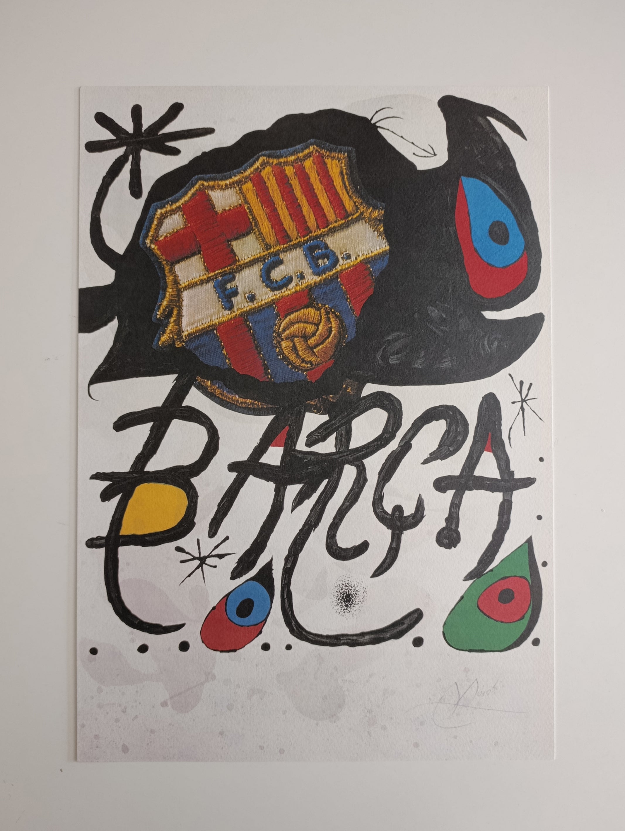 Joan Miró Lithograph Signed and Numbered from Fc Barcelona – The