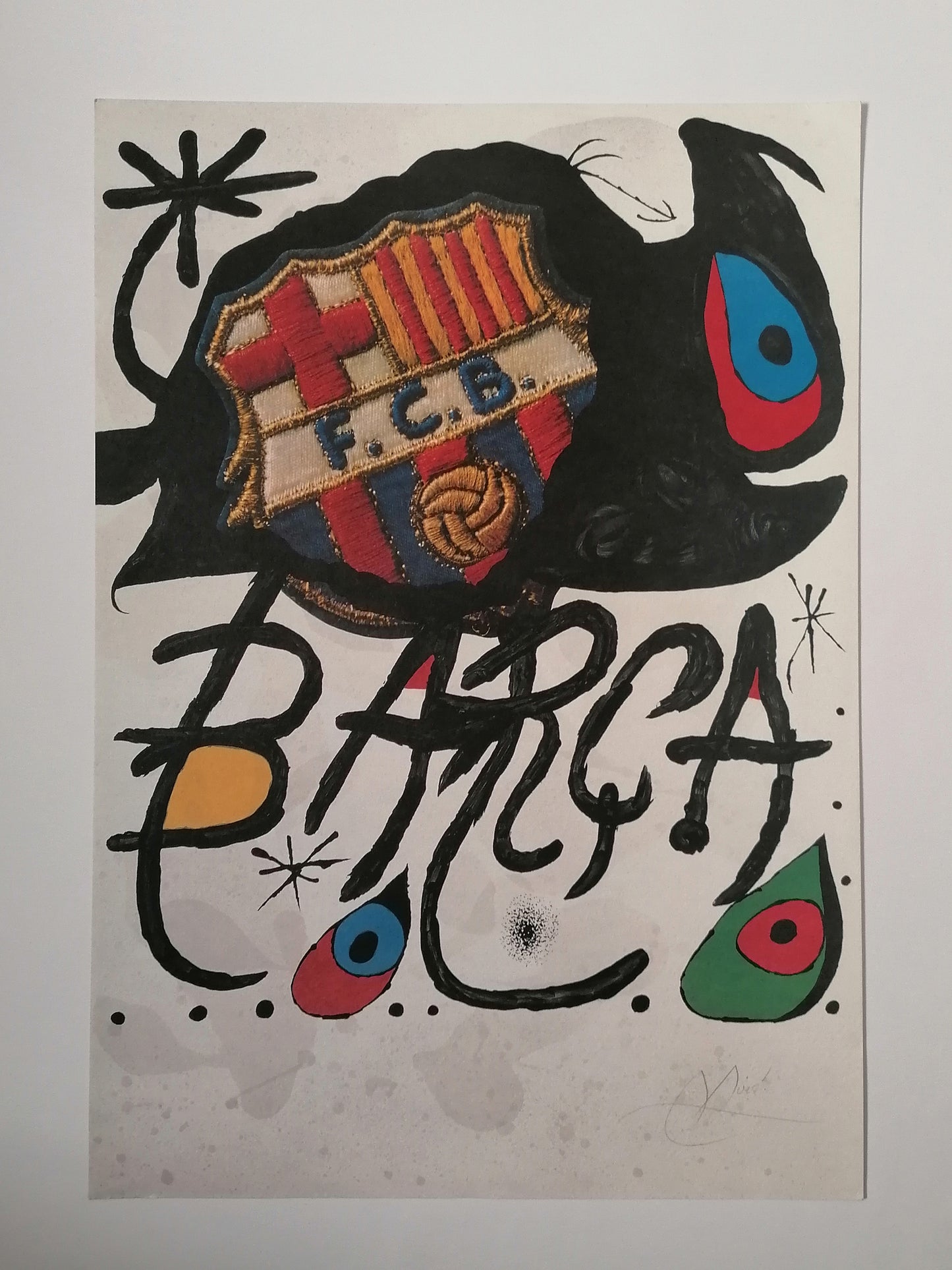 Joan Miró Lithograph Signed and Numbered from Fc Barcelona