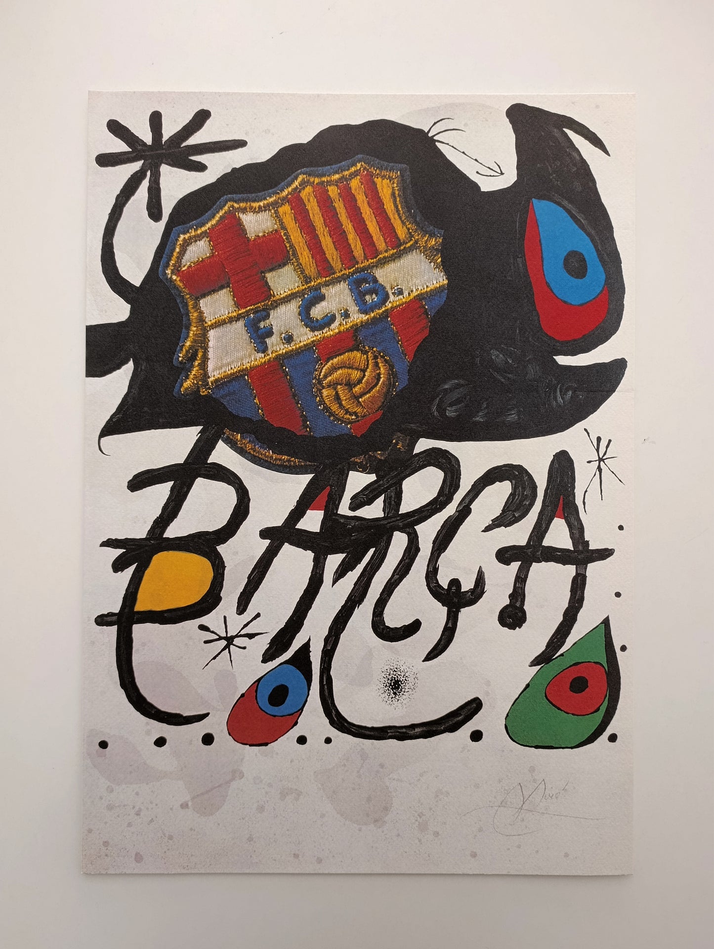 Joan Miró Art Signed and Numbered from Fc Barcelona