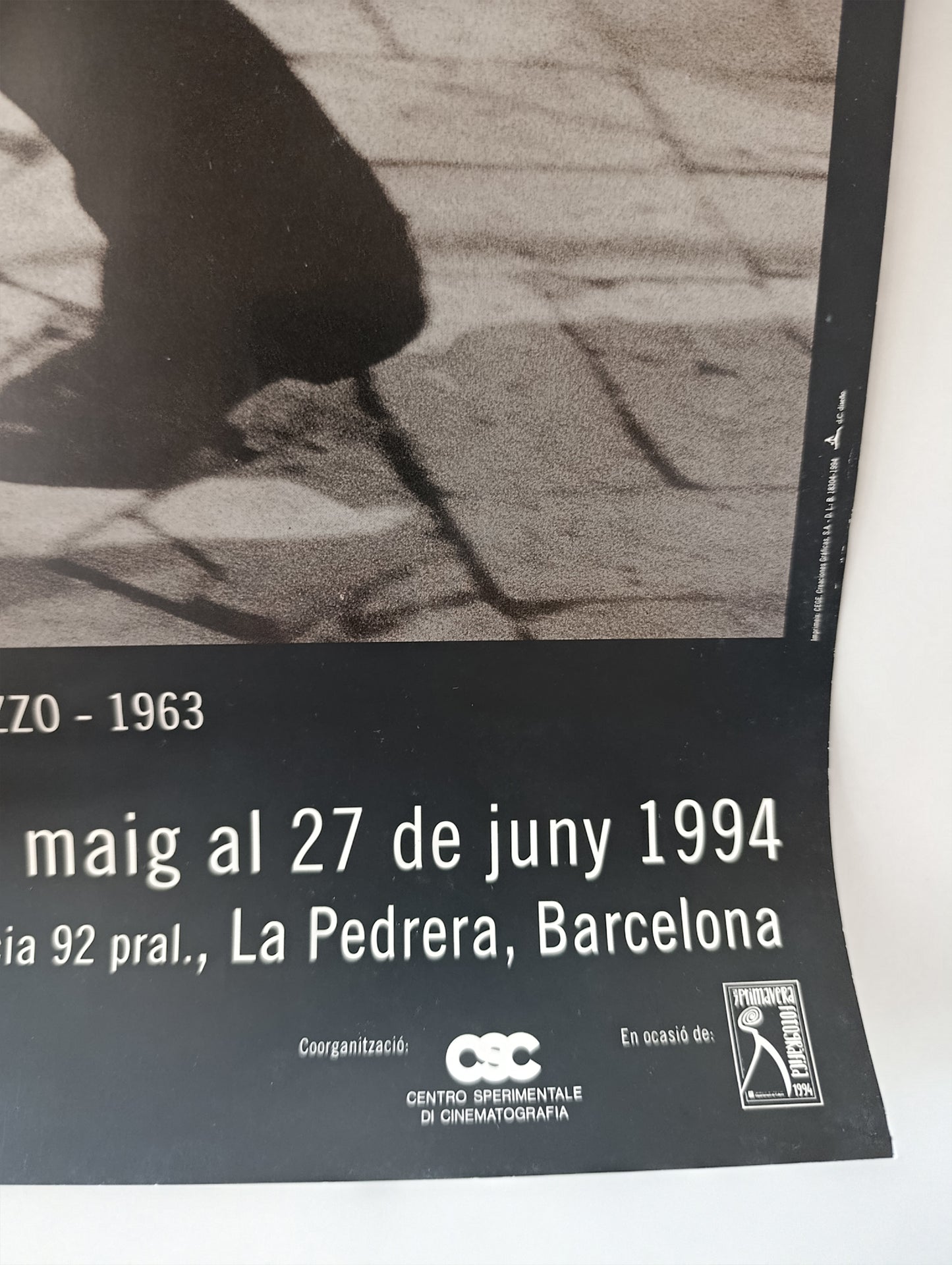 1994 Federico Fellini Exhibition Poster at La Pedrera Barcelona