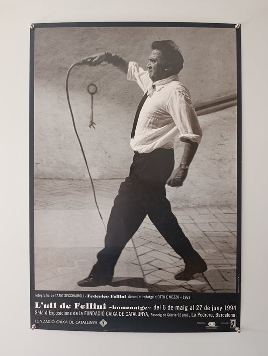1994 Federico Fellini Exhibition Poster at La Pedrera Barcelona