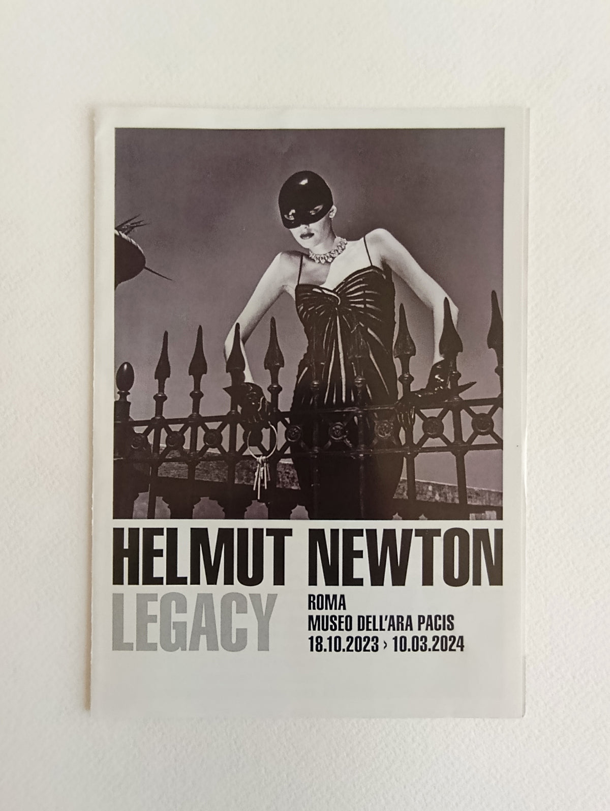 2023 Helmut Newton Museo dell'Ara Pacis Roma Art Exhibition Invitation