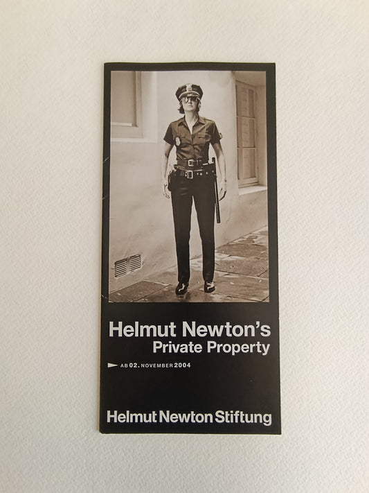 2004 Helmut Newton "Private Property" Museum fur Fotografie Art Brouchure