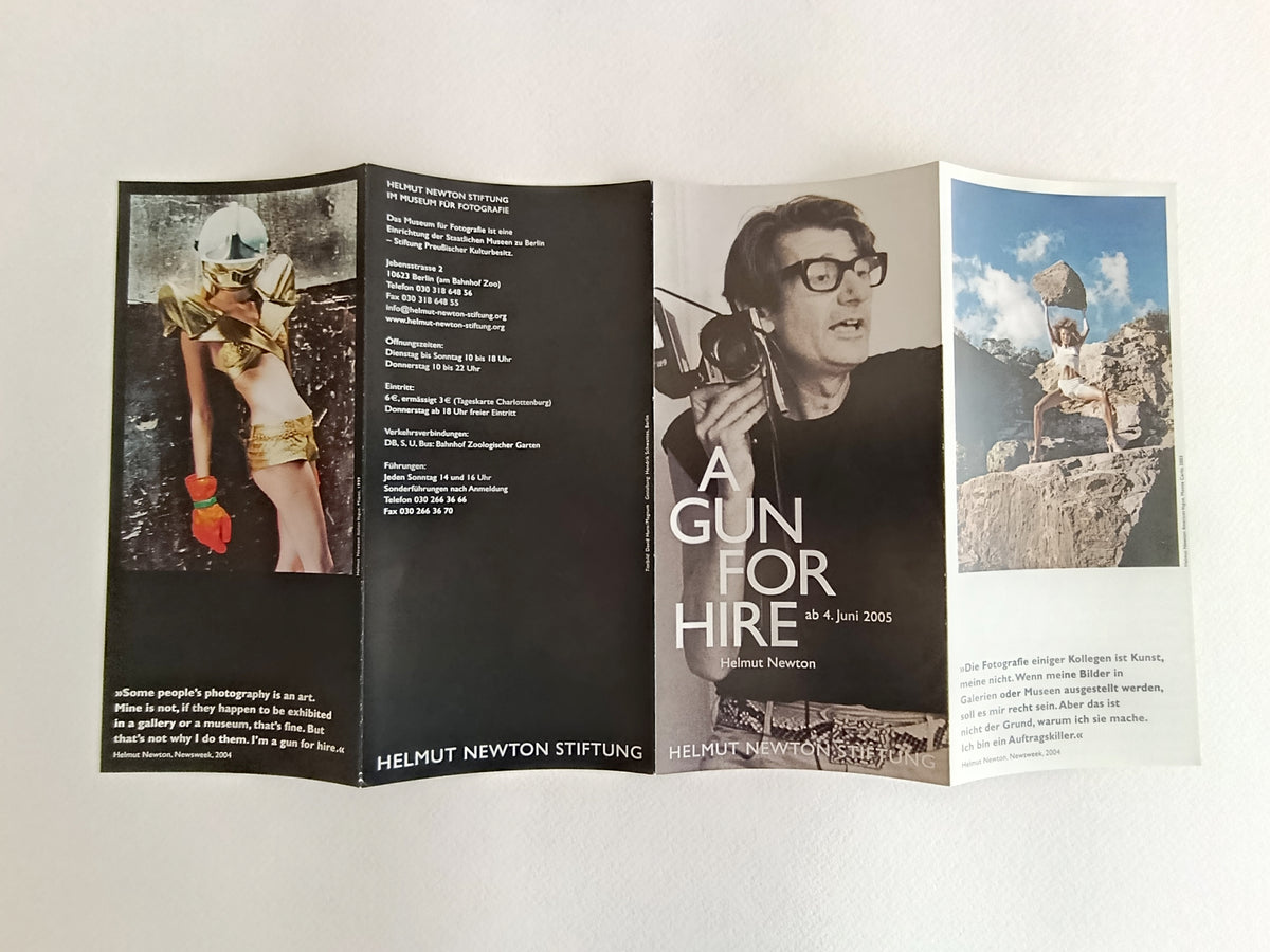 2005 Helmut Newton "A Gun for Hire" Museum fur Fotografie Art Brouchure :