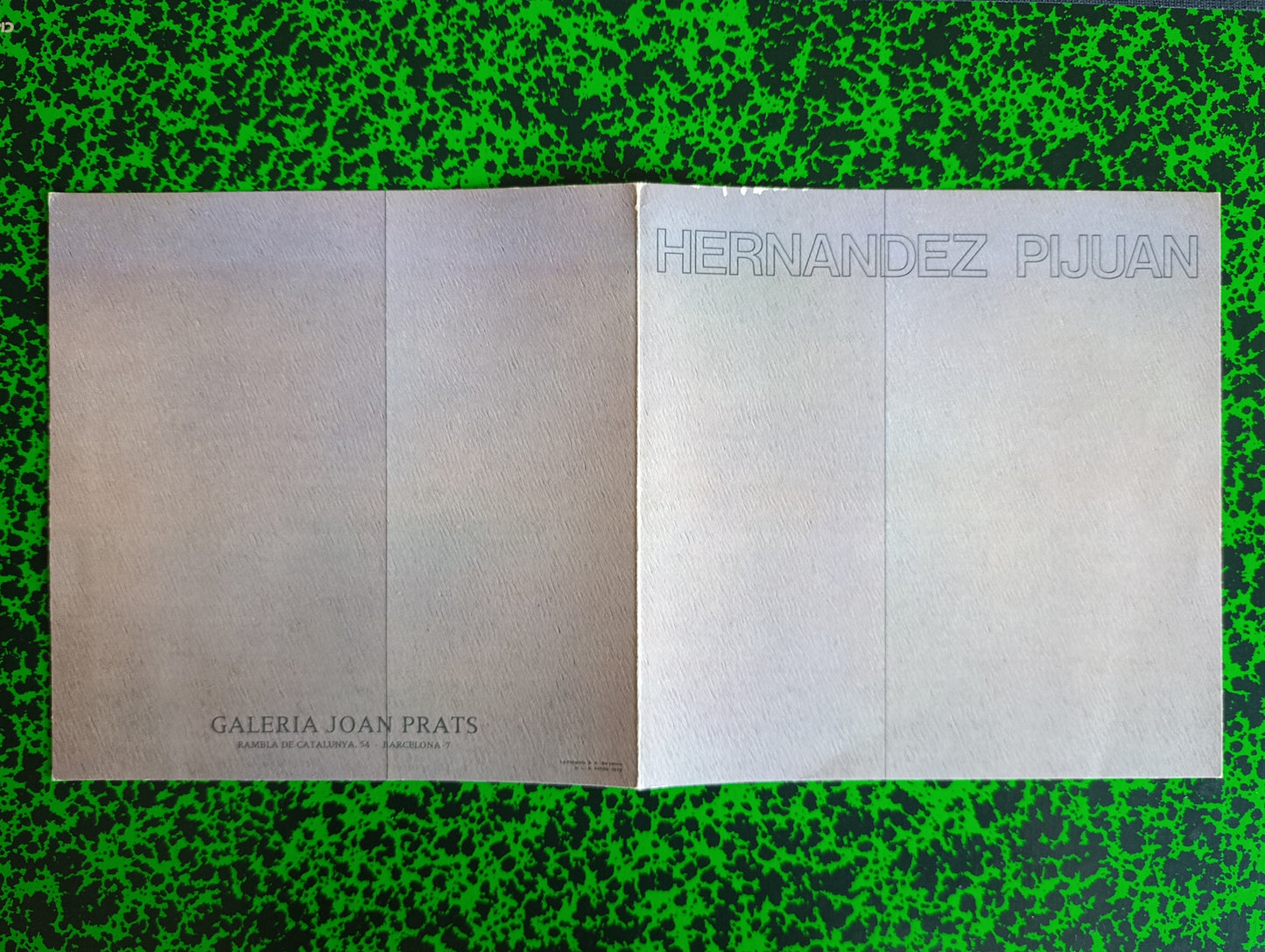 1979 Hernandez Pijuán at Joan Prats Gallery & Galería Ciento