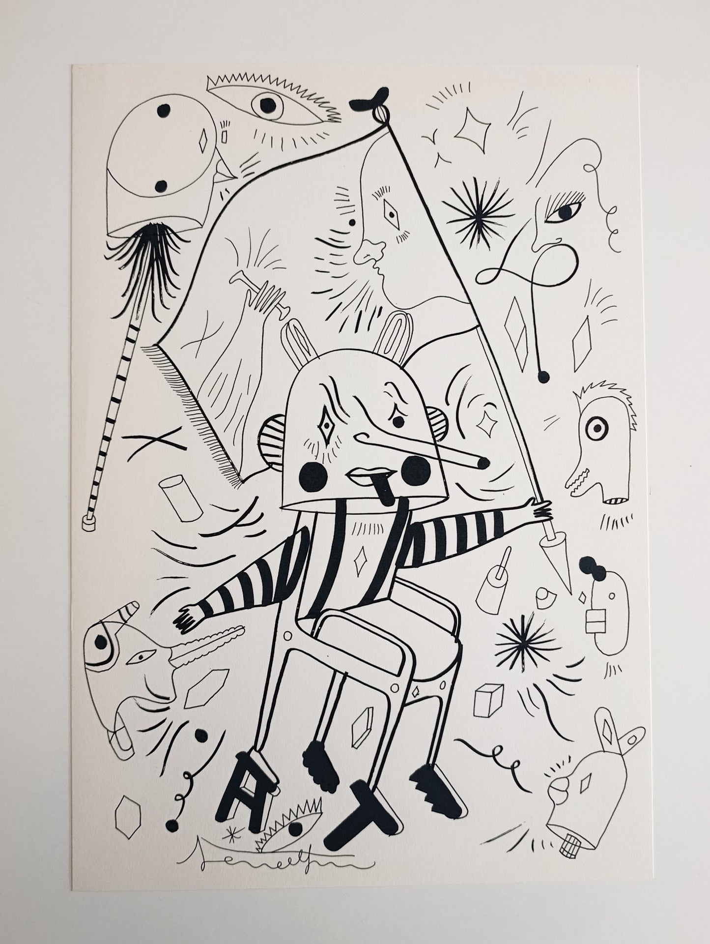 2020 Jaime Hayón "Sit to Discover" Printing Proof from FAD Edition Print