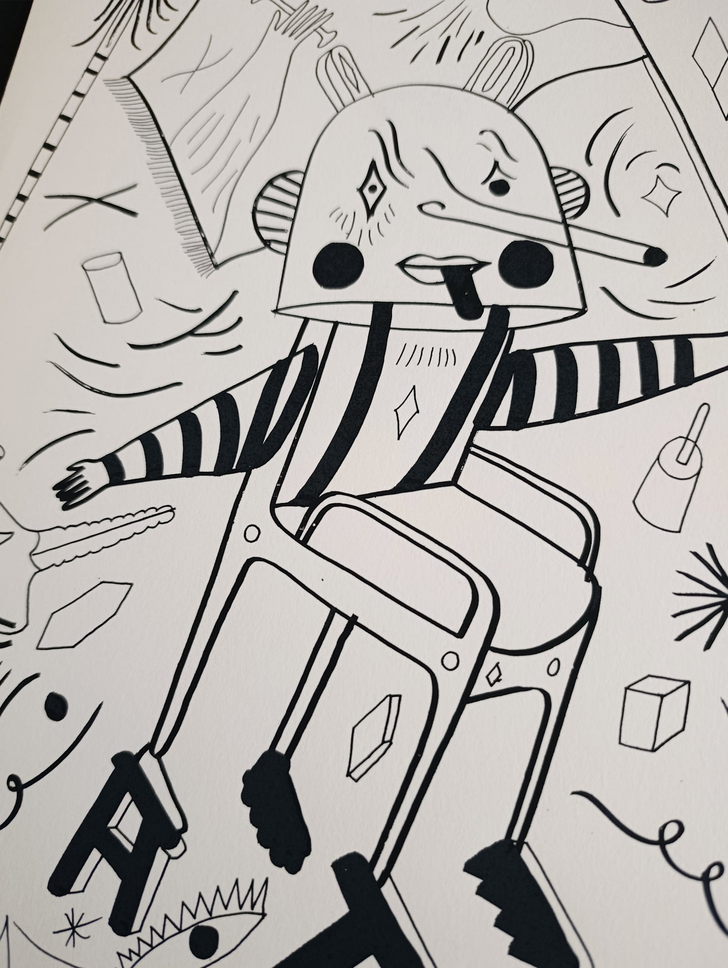 2020 Jaime Hayón "Sit to Discover" Printing Proof from FAD Edition Print