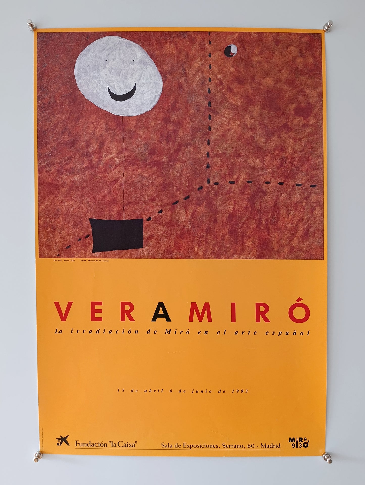 1993 Joan Miró Poster from Madrid Exhibition