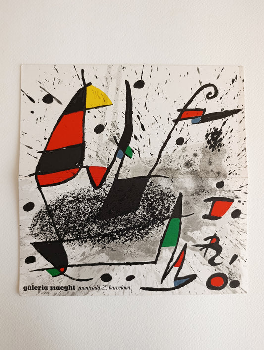 1975 Joan Miró Art Exhibition Invitation from Maeght Gallery Barcelona