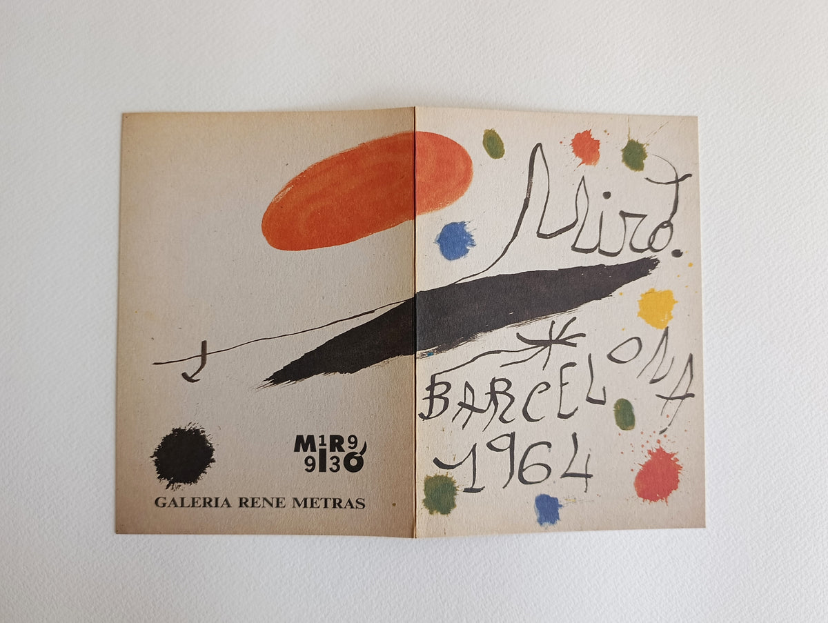 1993 Joan Miró Art Exhibition Brochure from Barcelona Rene Metras Gallery