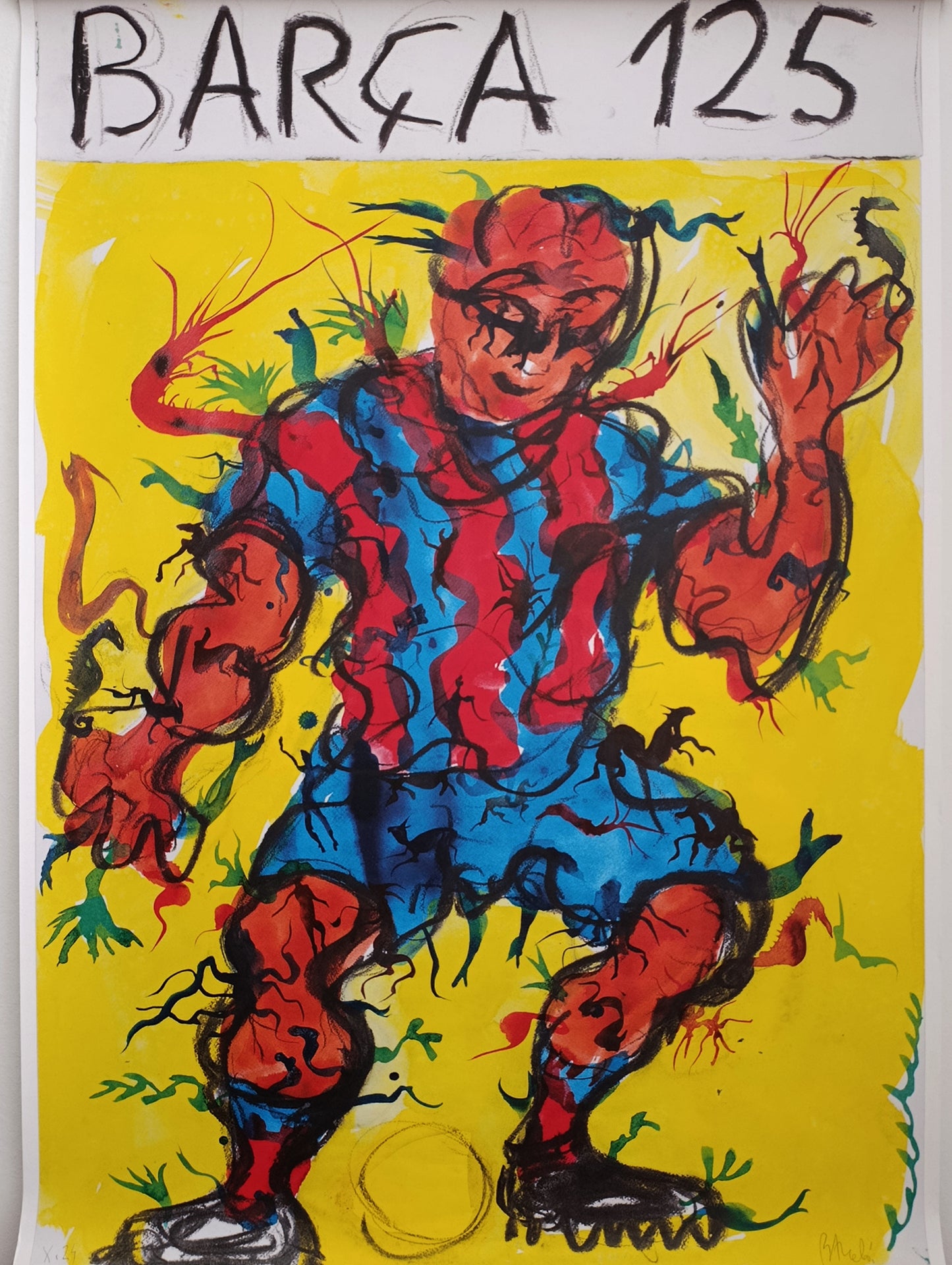 2024 Fc Barcelona 125th Anniversary Large Poster by Miquel Barceló