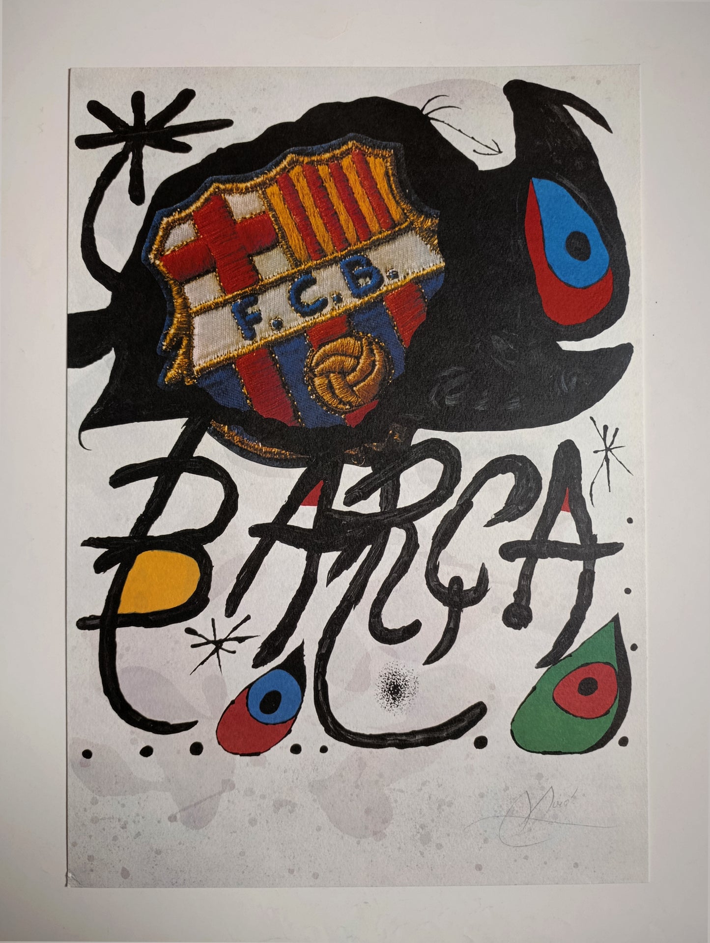 Joan Miró Lithograph Signed and Numbered from Fc Barcelona