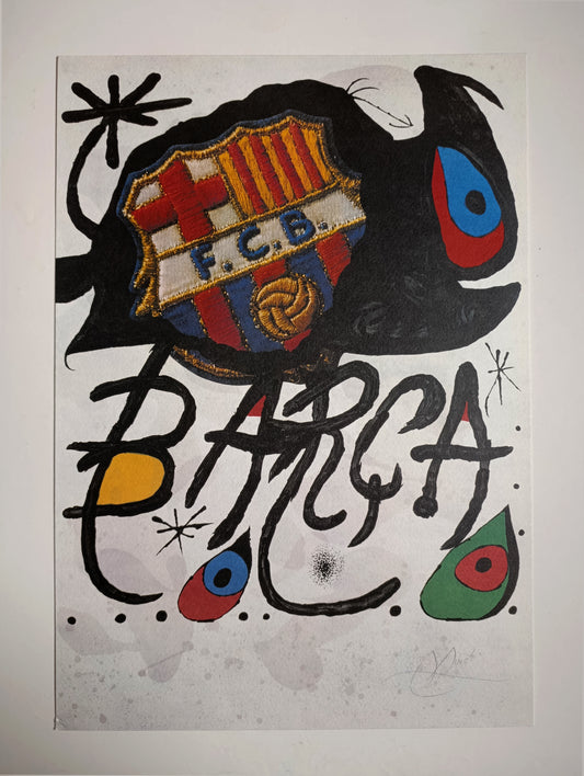 Joan Miró Lithograph Signed and Numbered from Fc Barcelona