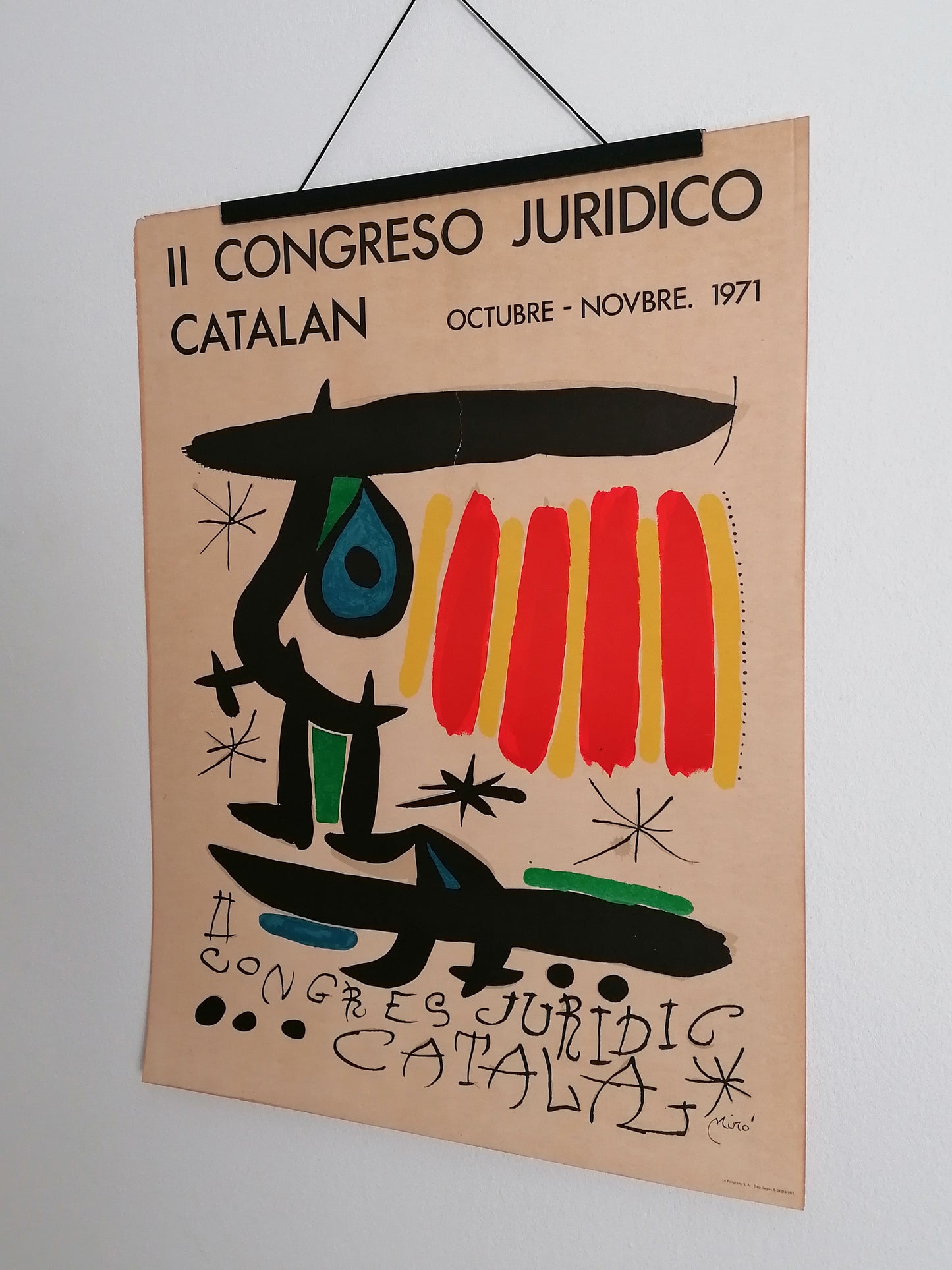 1971 Joan Miró Poster Cogreso Juríco Catalán