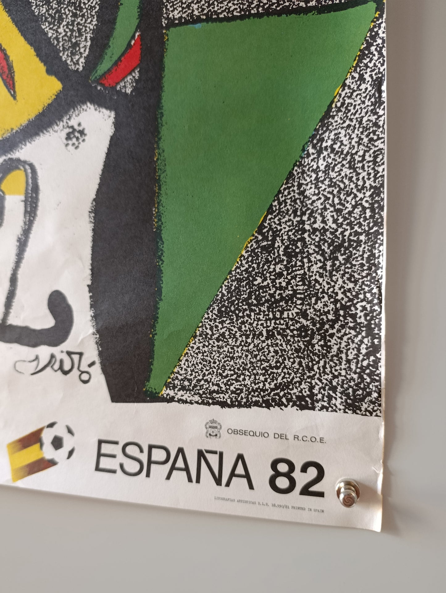 1982 Spain World Cup Poster by Joan Miró