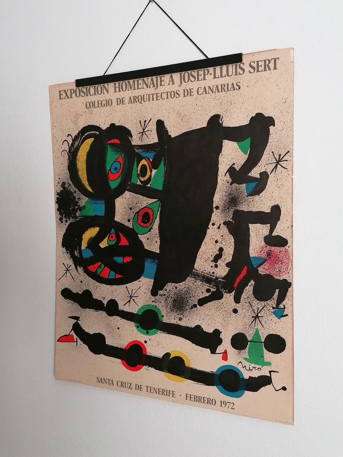 1972 Joan Miró Poster Tribute to Architect Sert