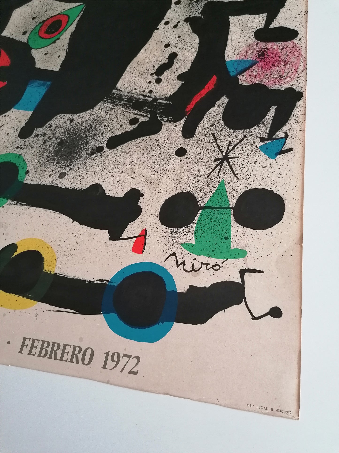 1972 Joan Miró Poster Tribute to Architect Sert