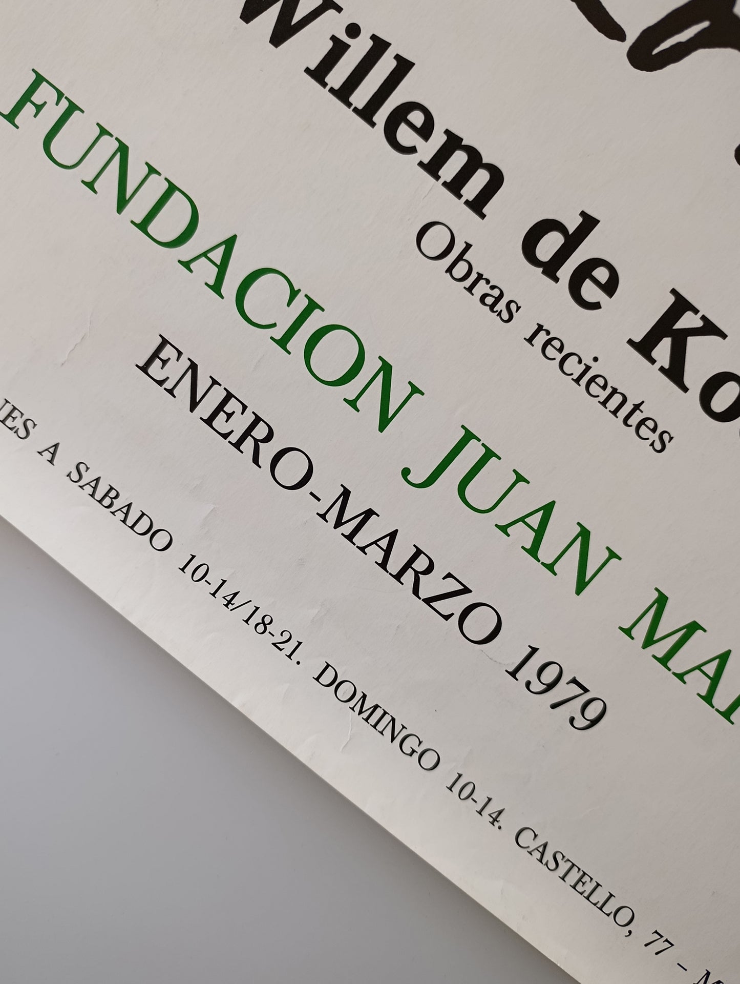 1979 Willem de Kooning Exhibition Poster from Fundación March Madrid