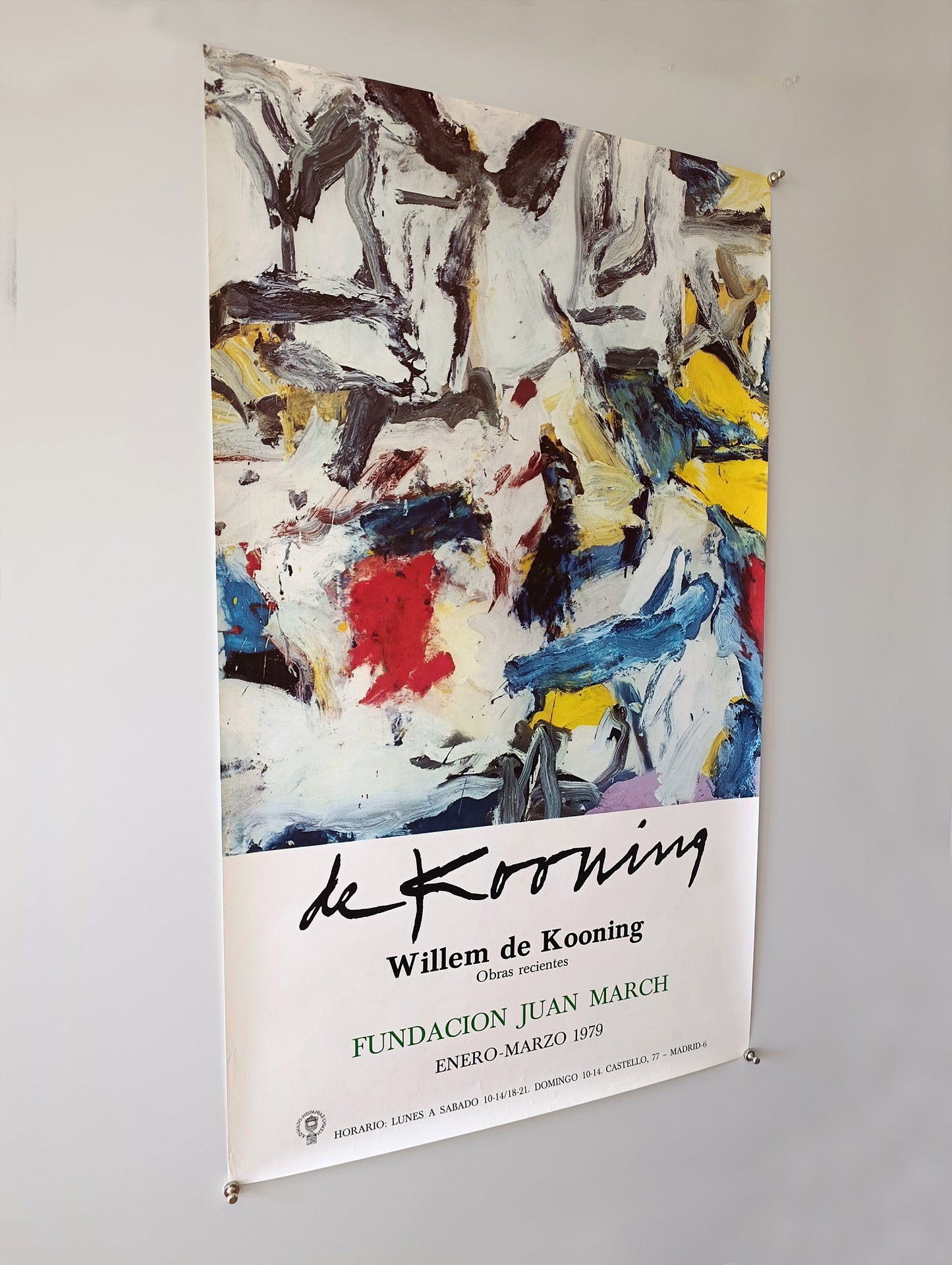 1979 Willem de Kooning Exhibition Poster from Fundación March Madrid