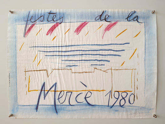 1980 La Mercè Barcelona Poster by Rafols Casamada
