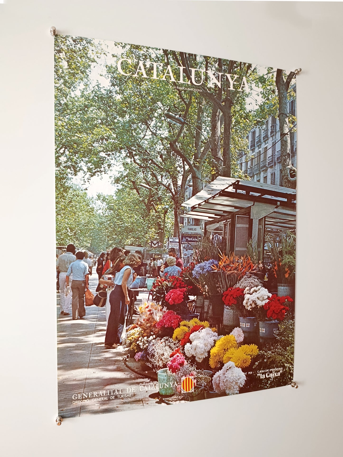1980 Las Ramblas Barcelona Travel Poster