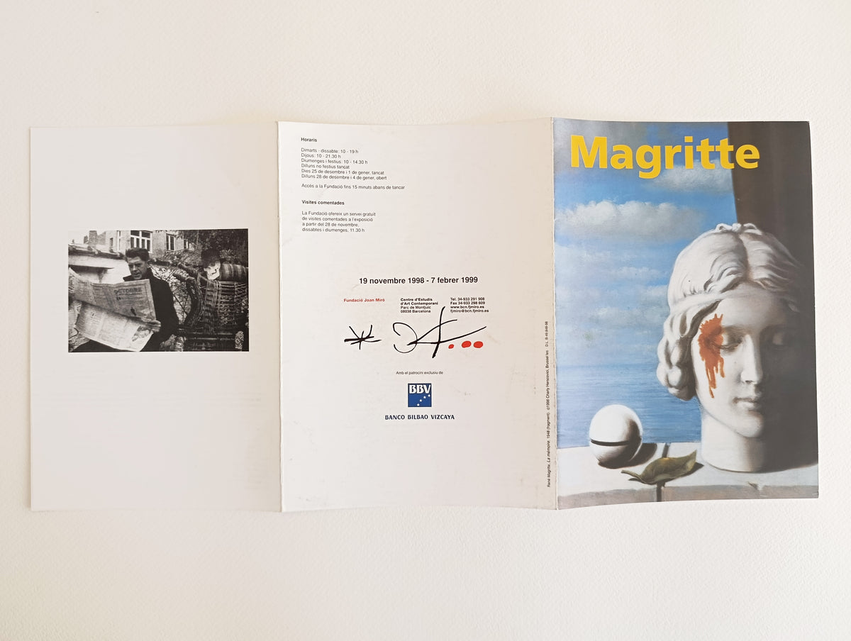 1998 Magritte Art Brochure Barcelona Exhibition
