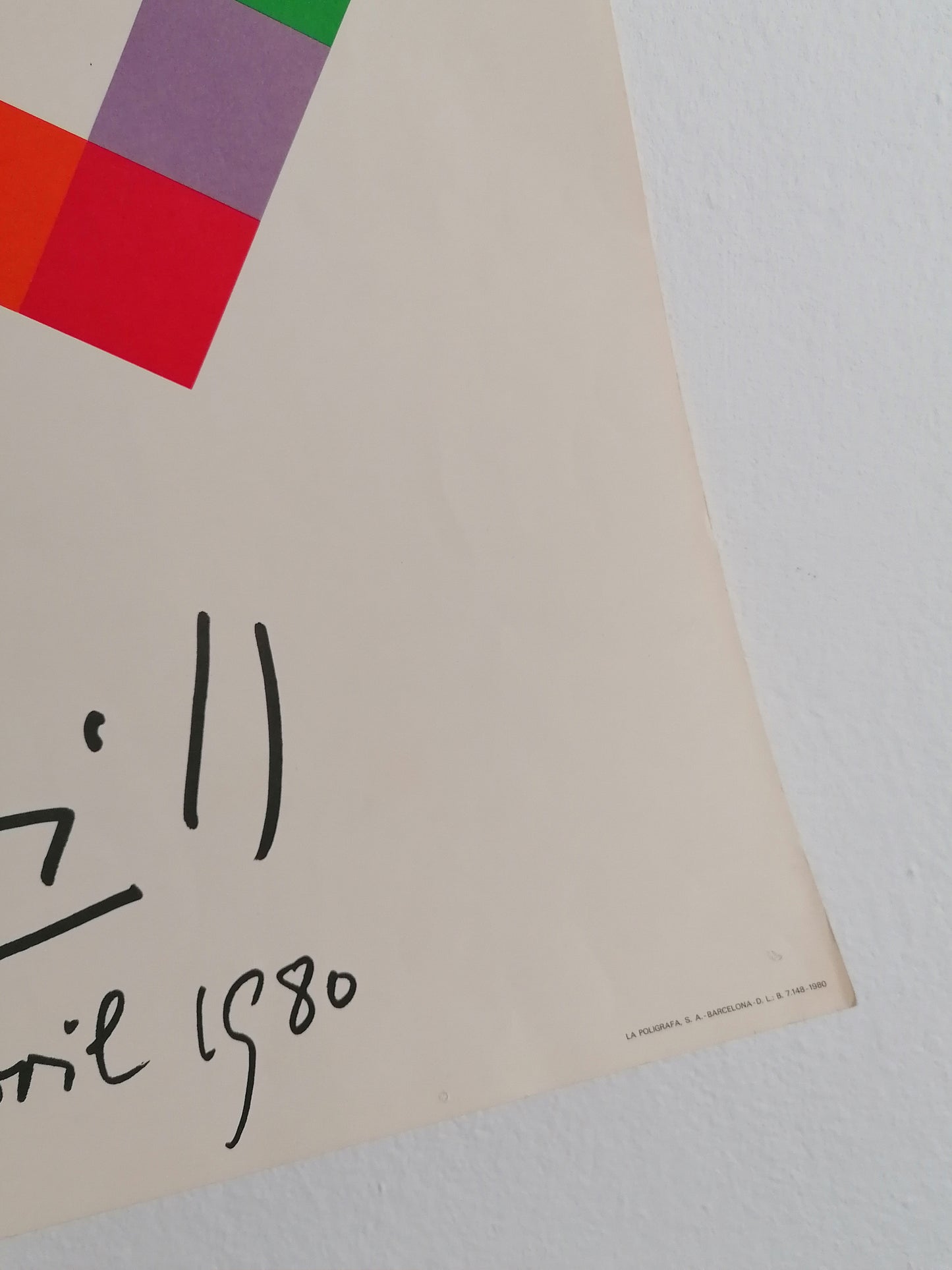 1980 Max Bill Poster from Fundació Miró Barcelona Exhibition