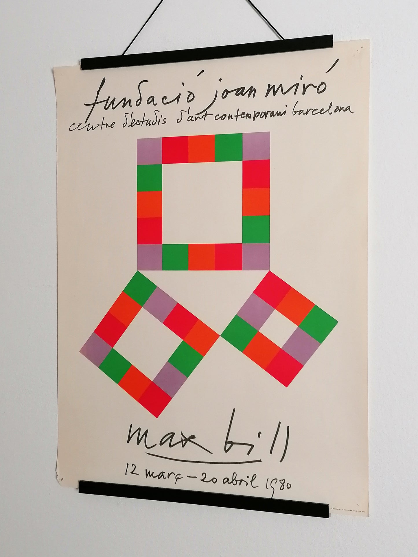 1980 Max Bill Poster from Fundació Miró Barcelona Exhibition