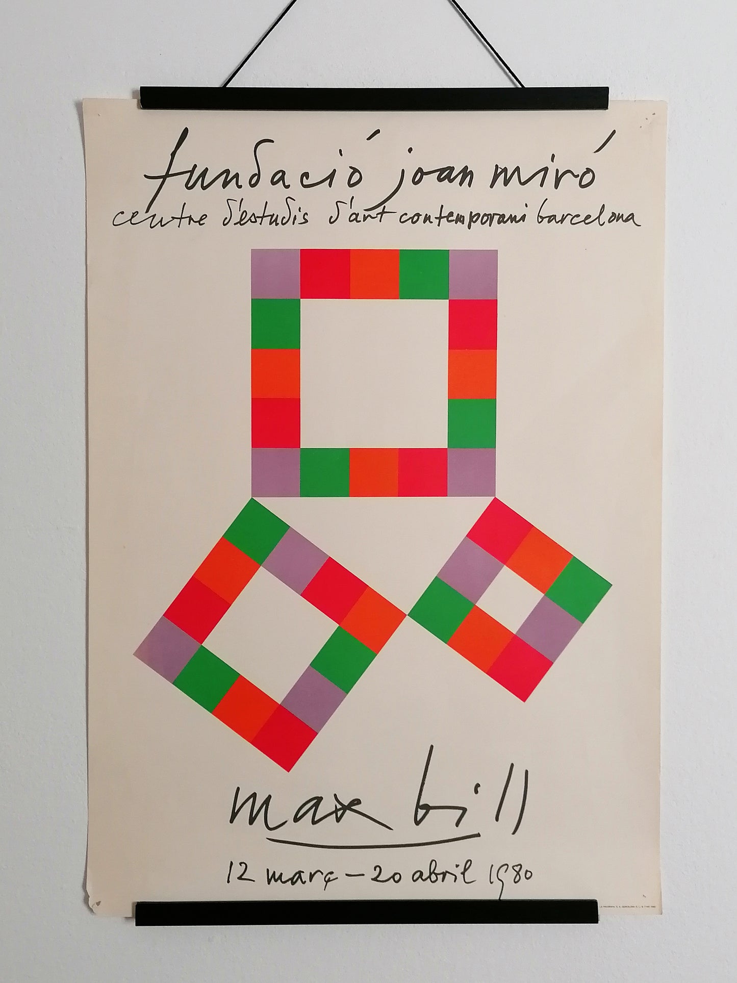 1980 Max Bill Poster from Fundació Miró Barcelona Exhibition