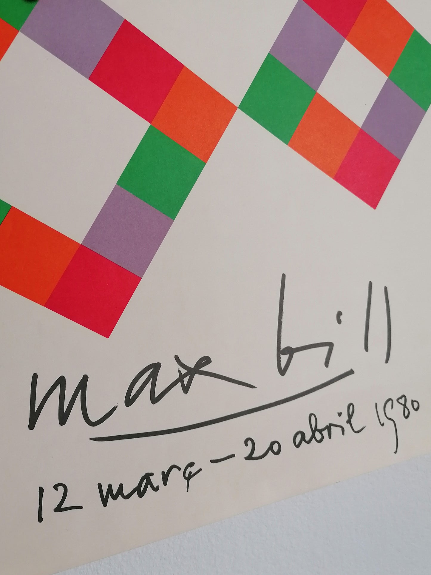 1980 Max Bill Poster from Fundació Miró Barcelona Exhibition