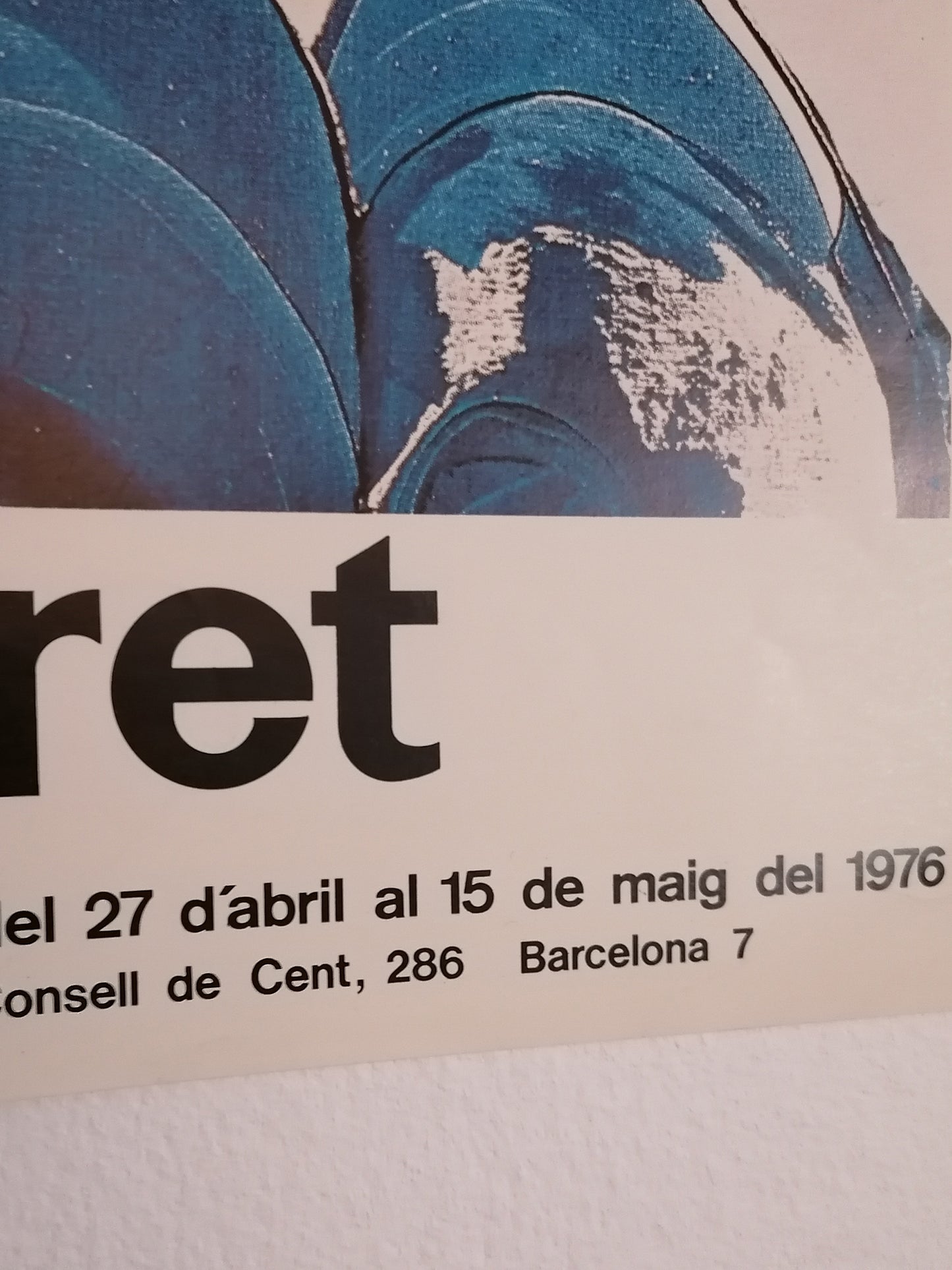 1976 Moret Small Poster from Galeria Adrià