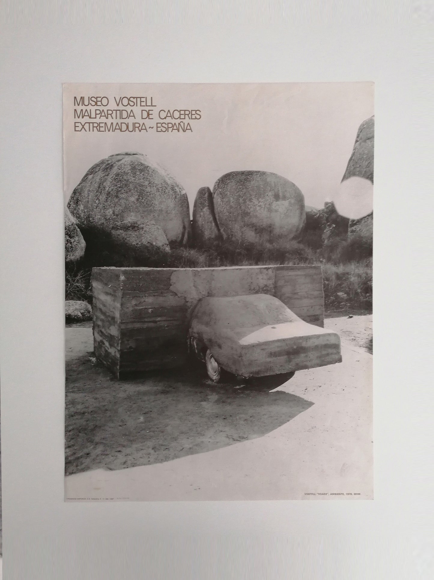 1976 Fluxus Art Poster Vostell Malpartida Museum