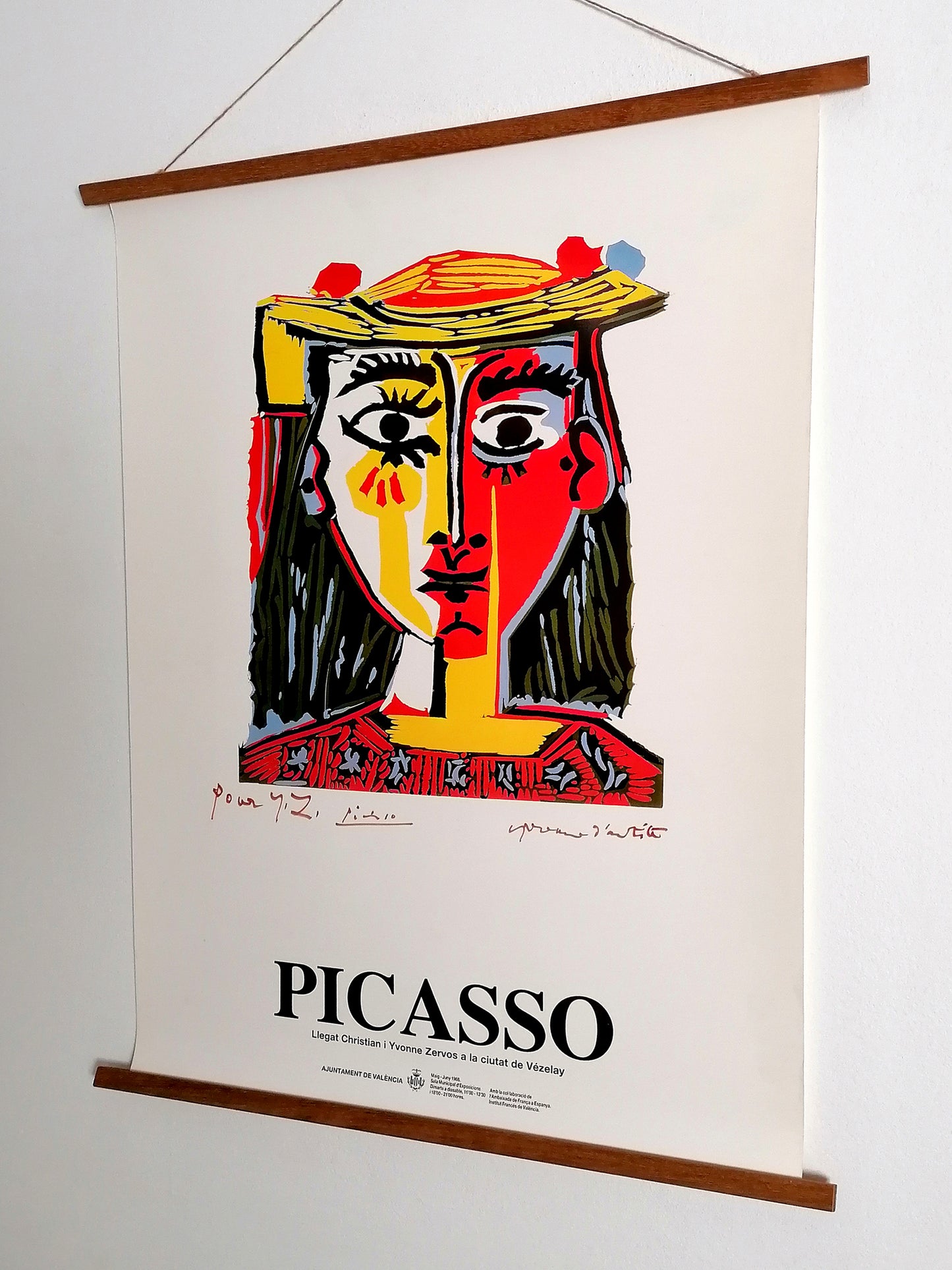 1988 Picasso Woman Large Art Poster Spanish Exhibition