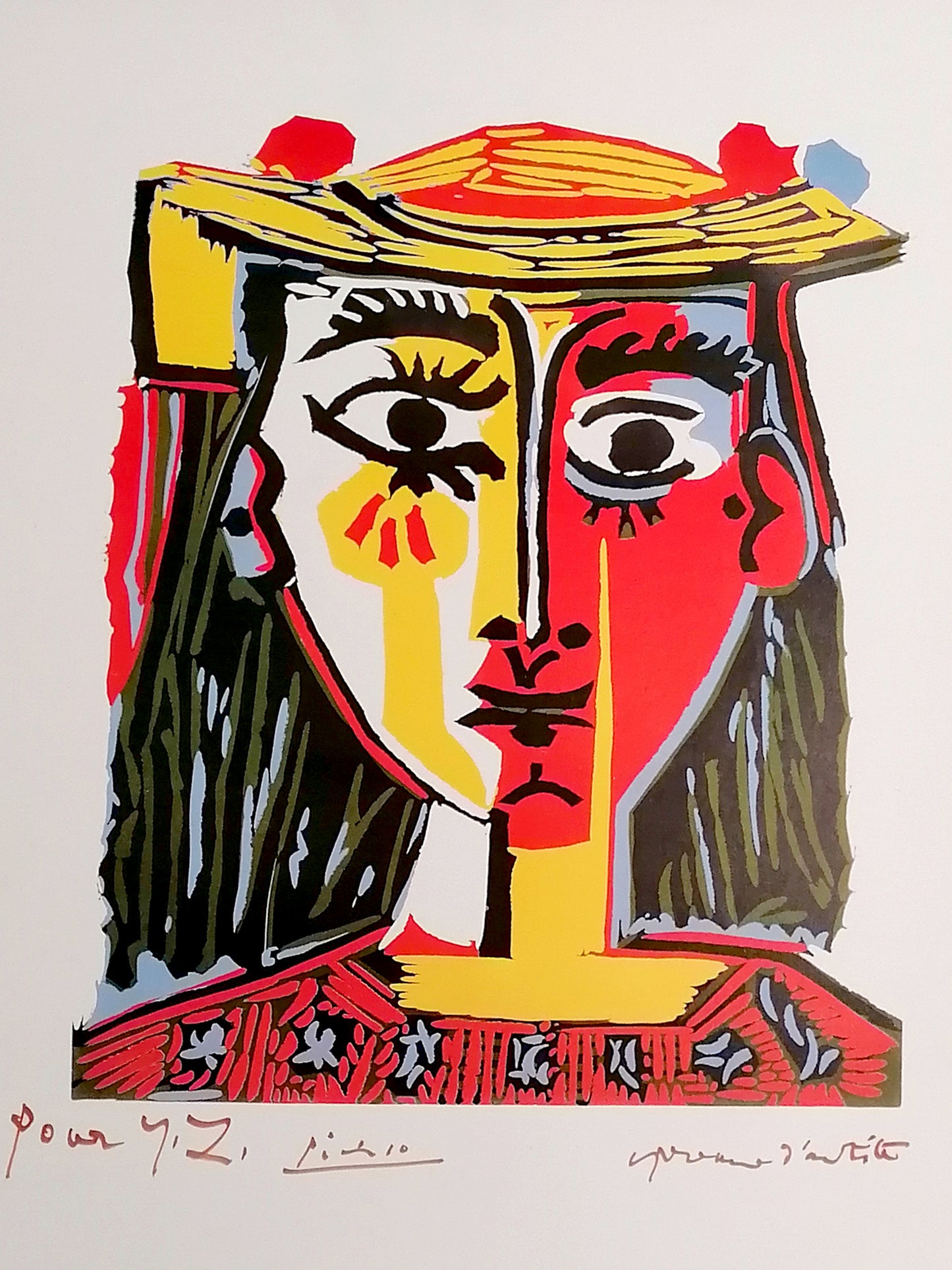 1988 Picasso Woman Large Art Poster Spanish Exhibition