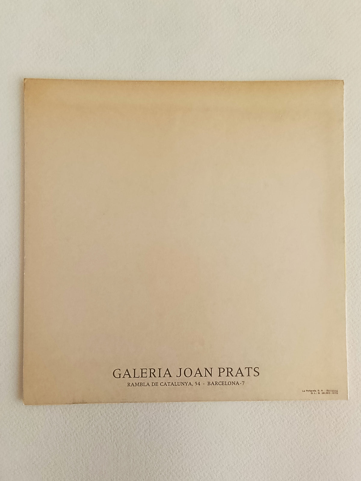 1979 Ràfols Casamada Galeria Joan Prats Christmas Card