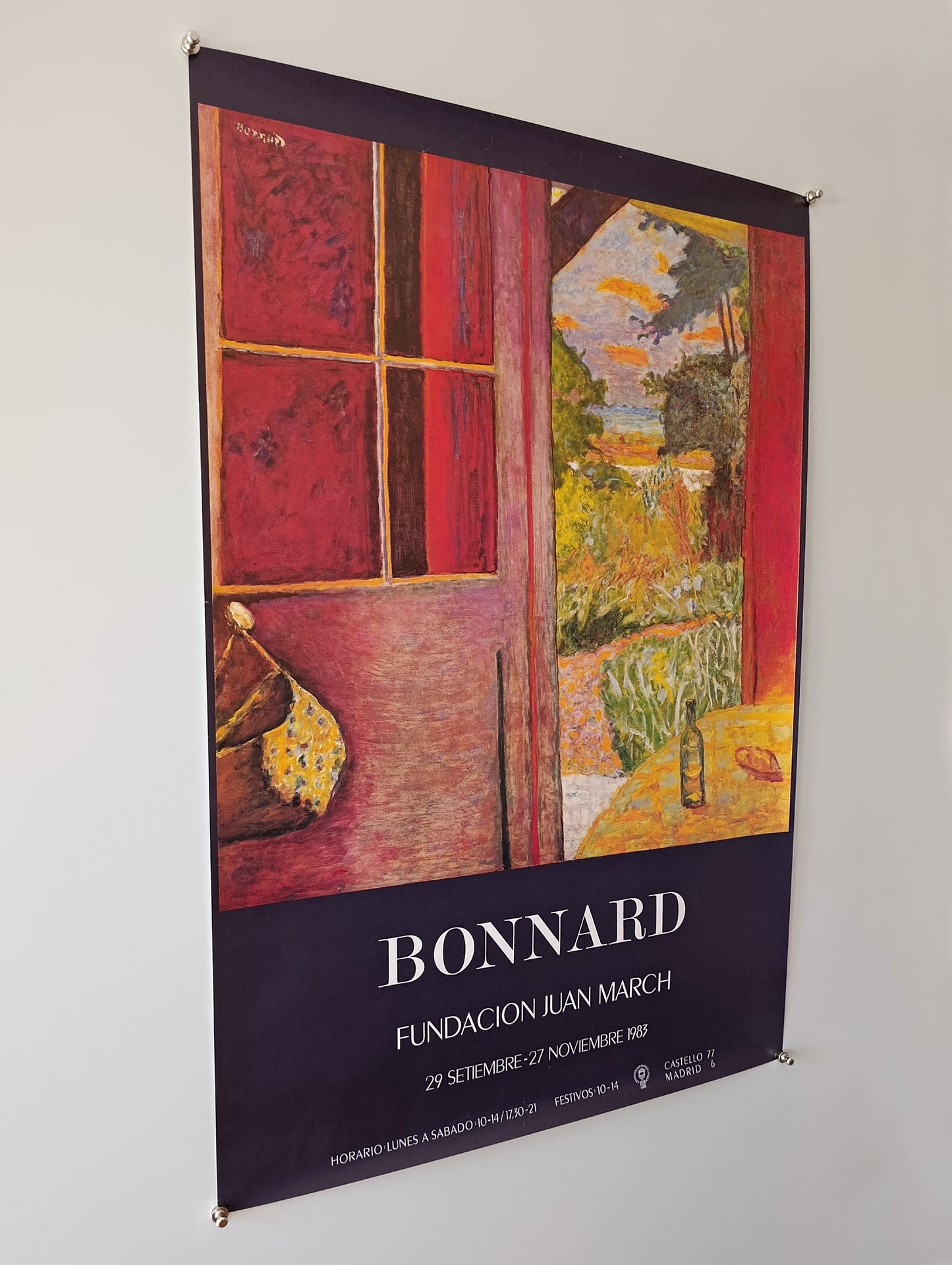 1983 Bonnard Exhibition Poster from Fundación March Madrid