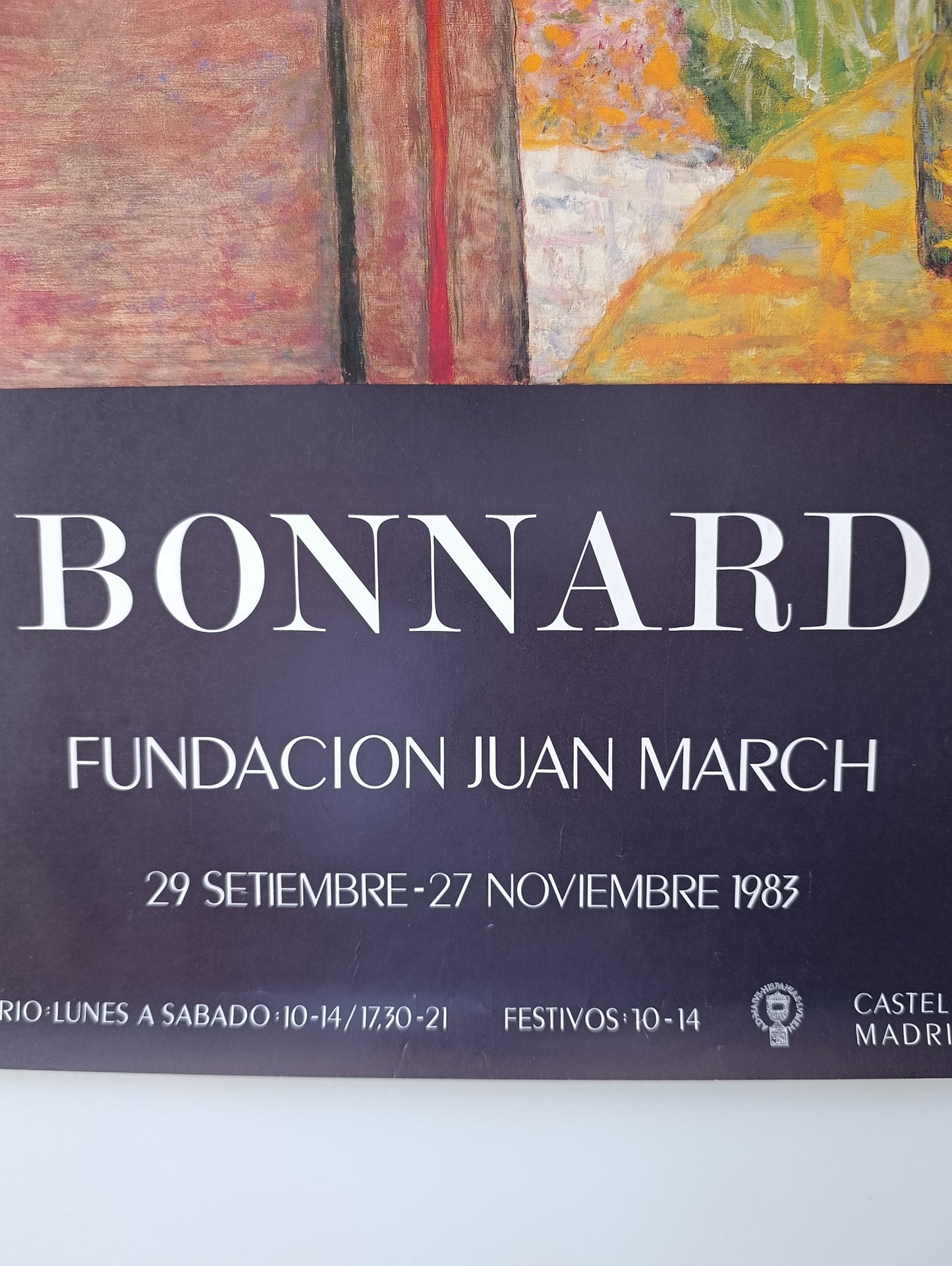 1983 Bonnard Exhibition Poster from Fundación March Madrid