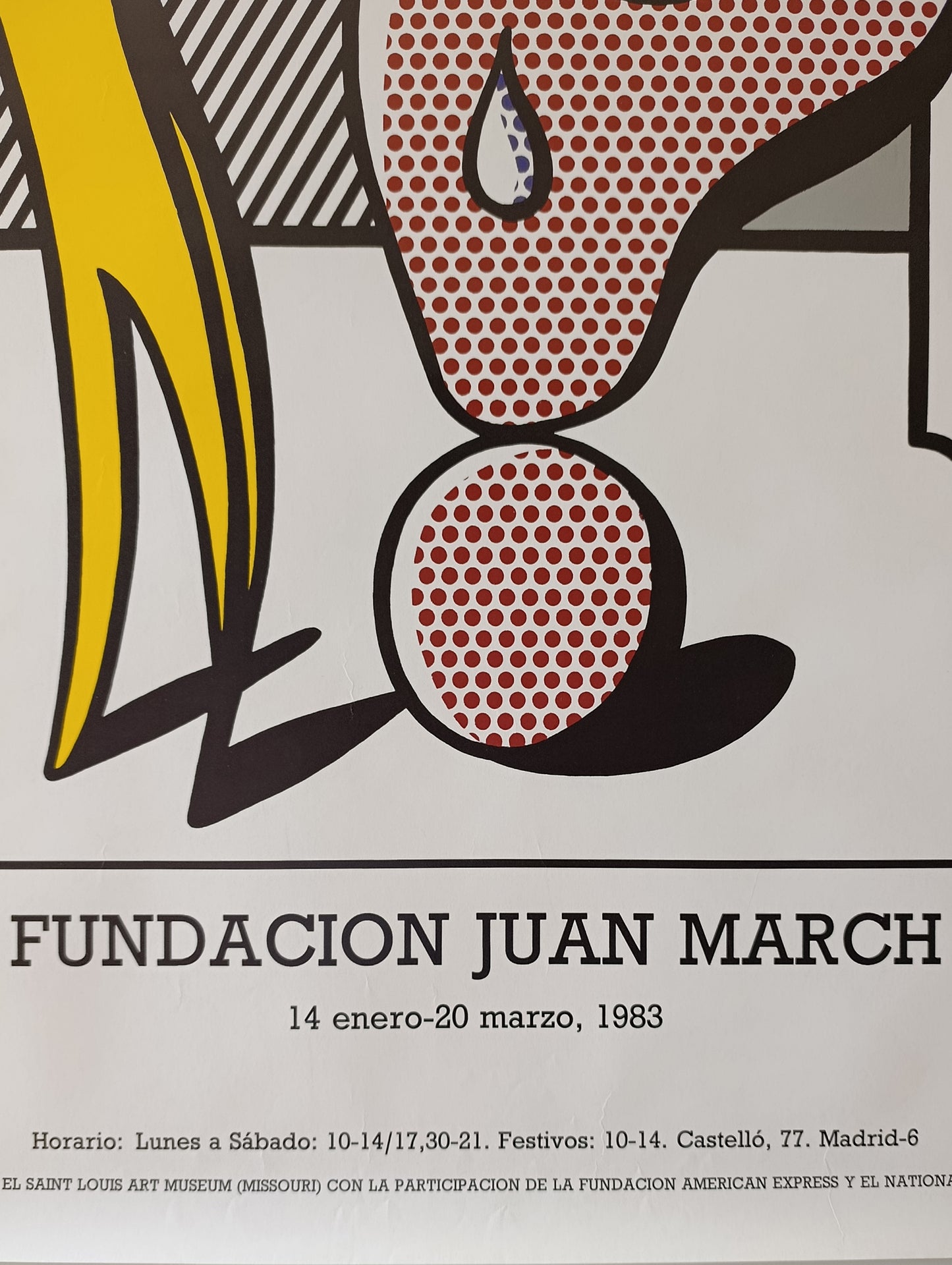 1983 Roy Lichtenstein Exhibition Poster from Fundacion March Madrid