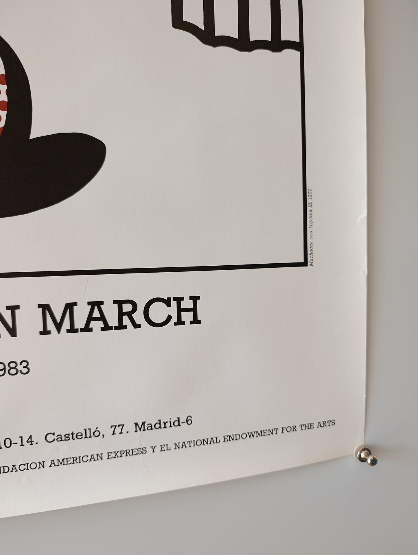 1983 Roy Lichtenstein Exhibition Poster from Fundacion March Madrid