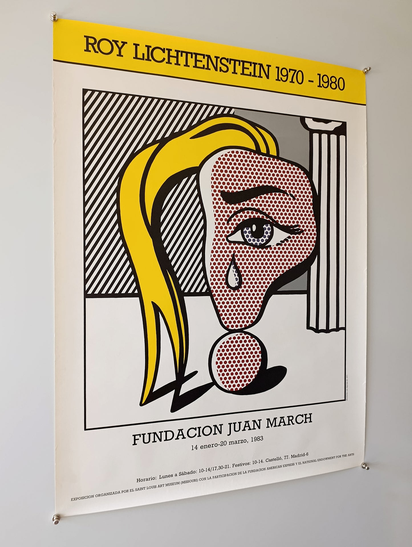 1983 Roy Lichtenstein Exhibition Poster from Fundacion March Madrid