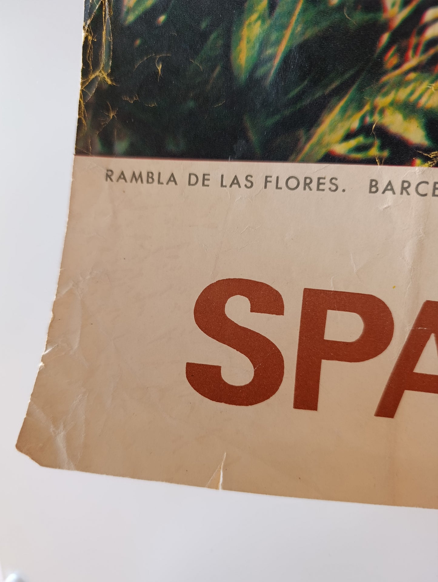 1958 Spain Travel Poster Las Ramblas Mid Century Decor