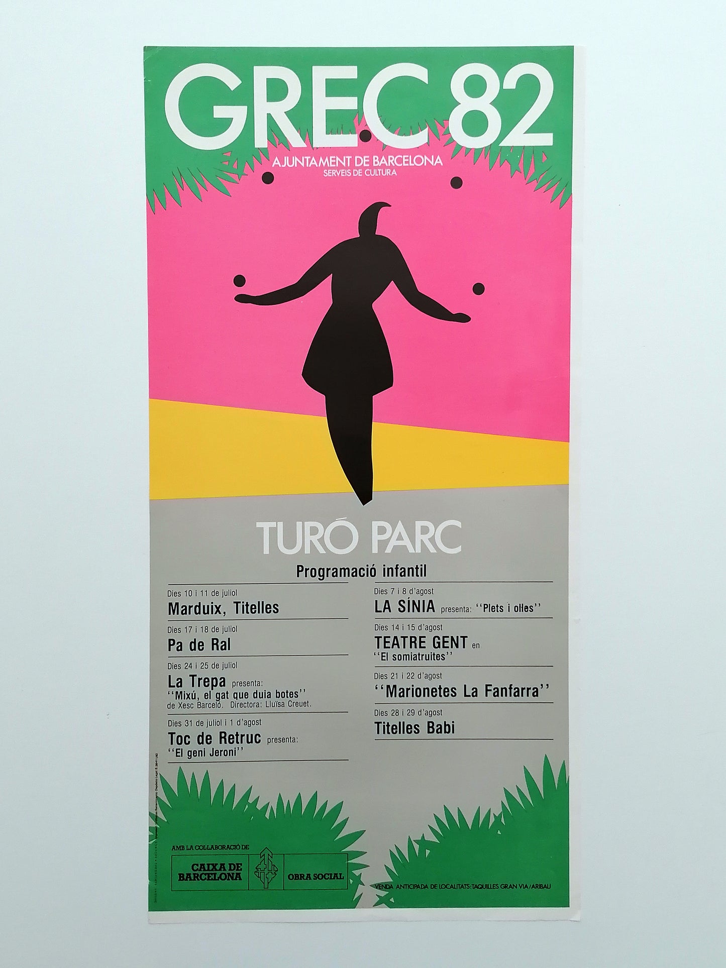 1982 Teatre Grec Barcelona Poster