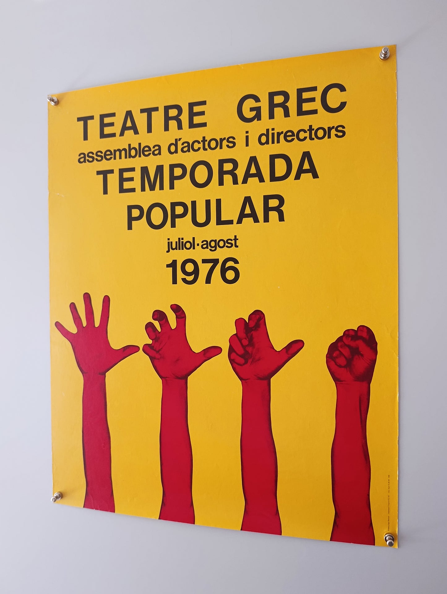 1976 Teatre Grec Original Poster by Iago Pericot