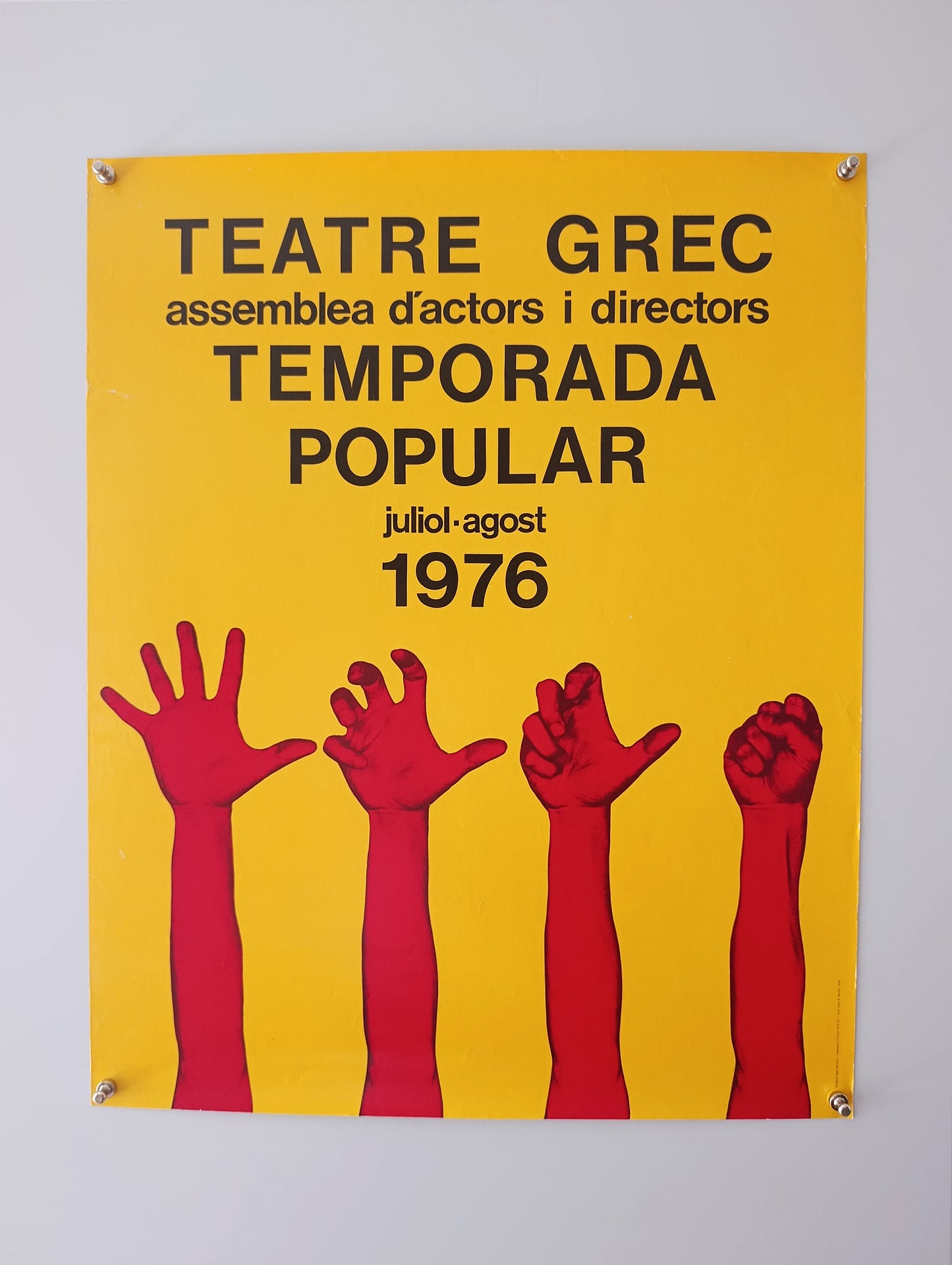 1976 Teatre Grec Original Poster by Iago Pericot