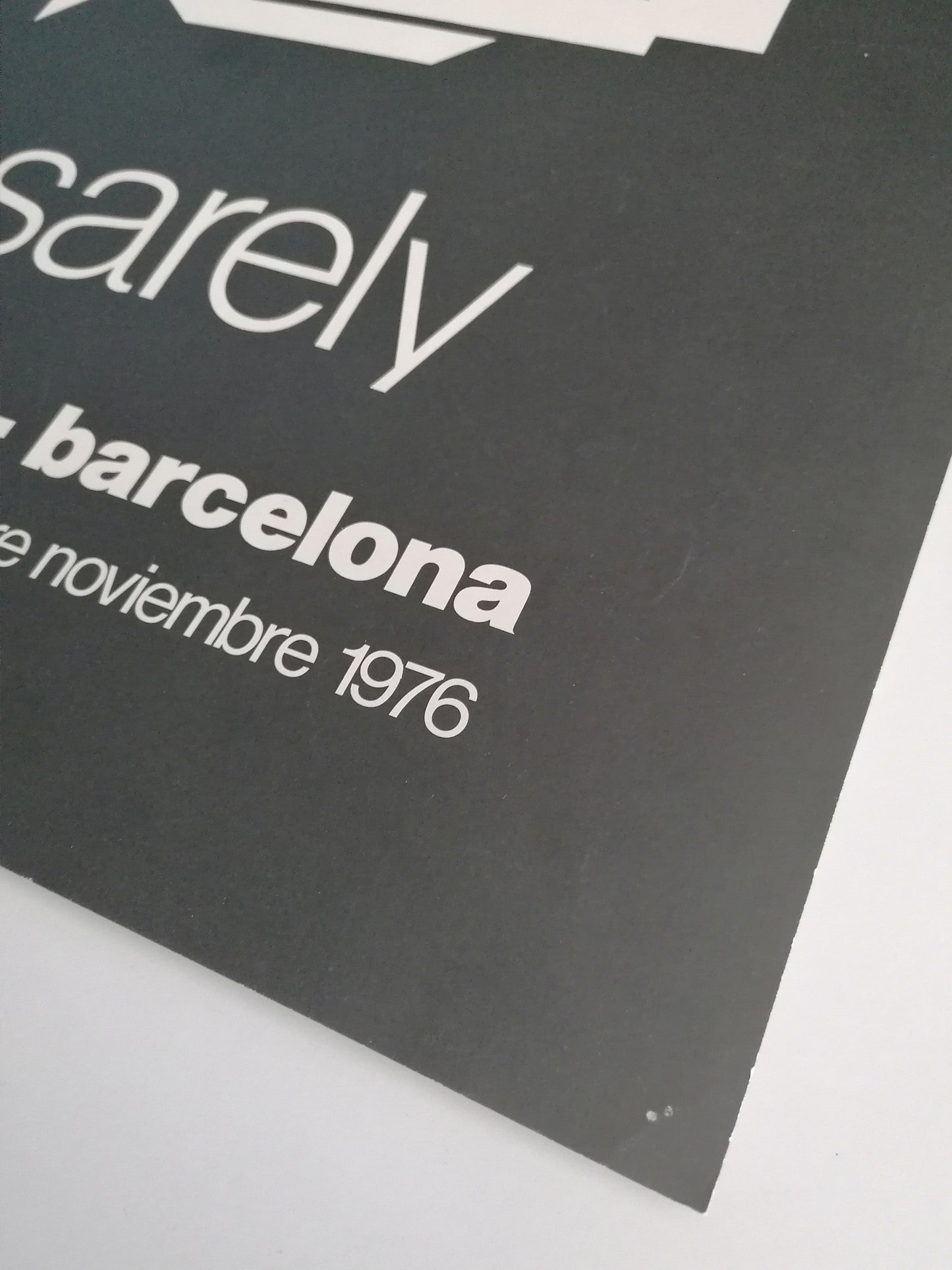 1976 Vasarely Small Art Poster Barcelona Exhibition