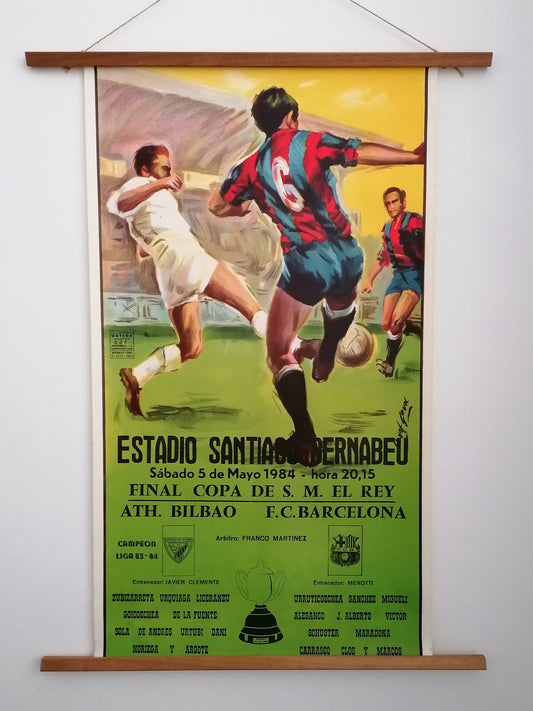 1984 Fc Barcelona Vintage Poster with Maradona History Match