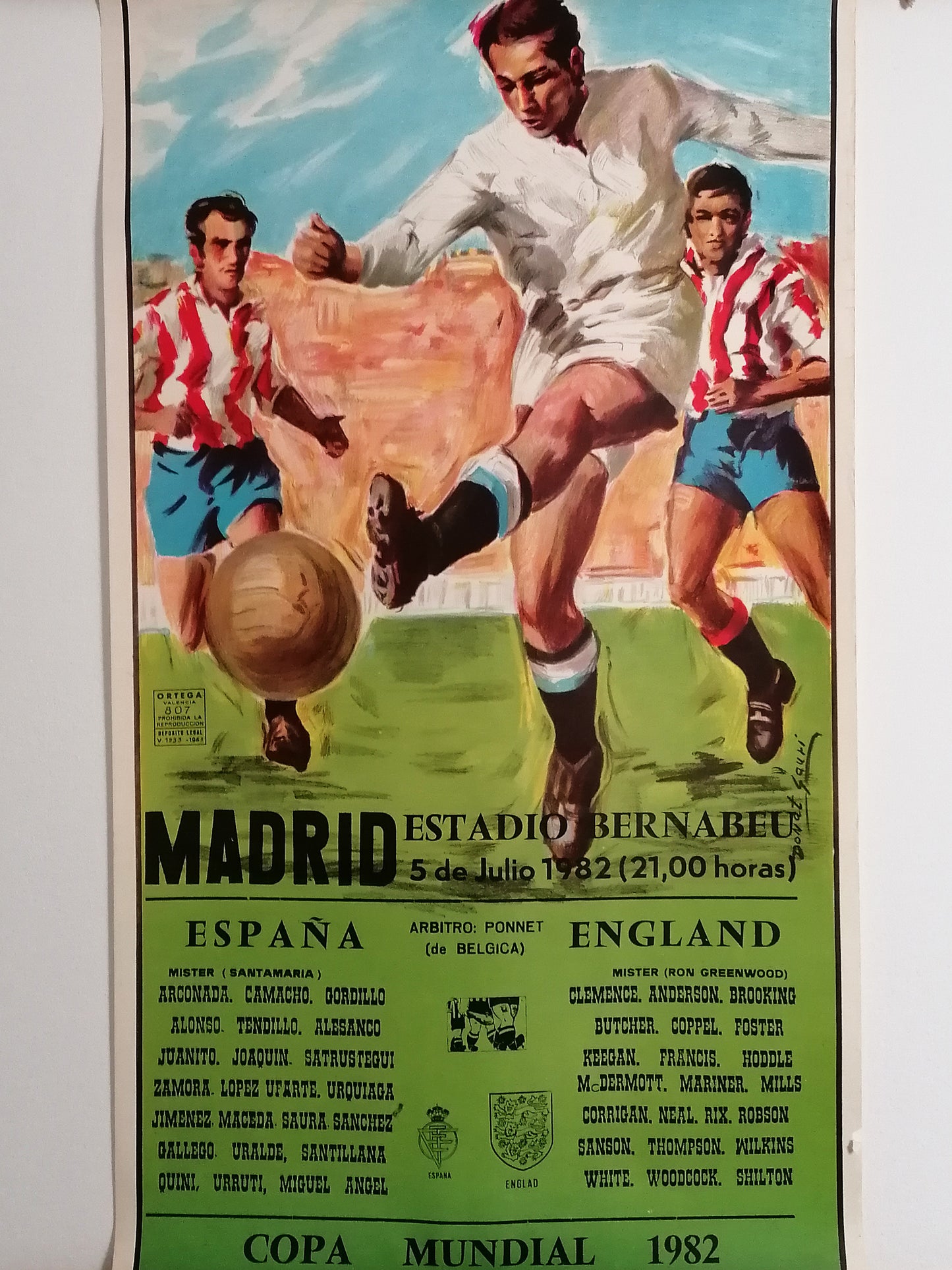 Soccer Poster England VS Spain World Cup Poster