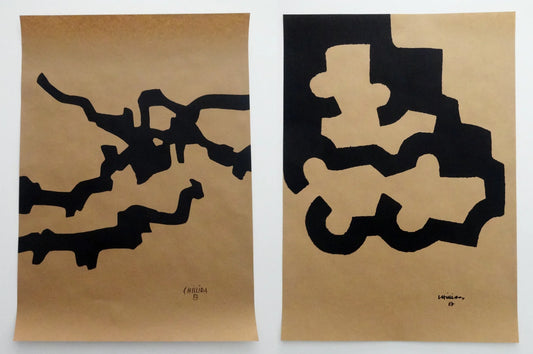 Eduardo Chillida 2 Serigraph Art Prints 50x70