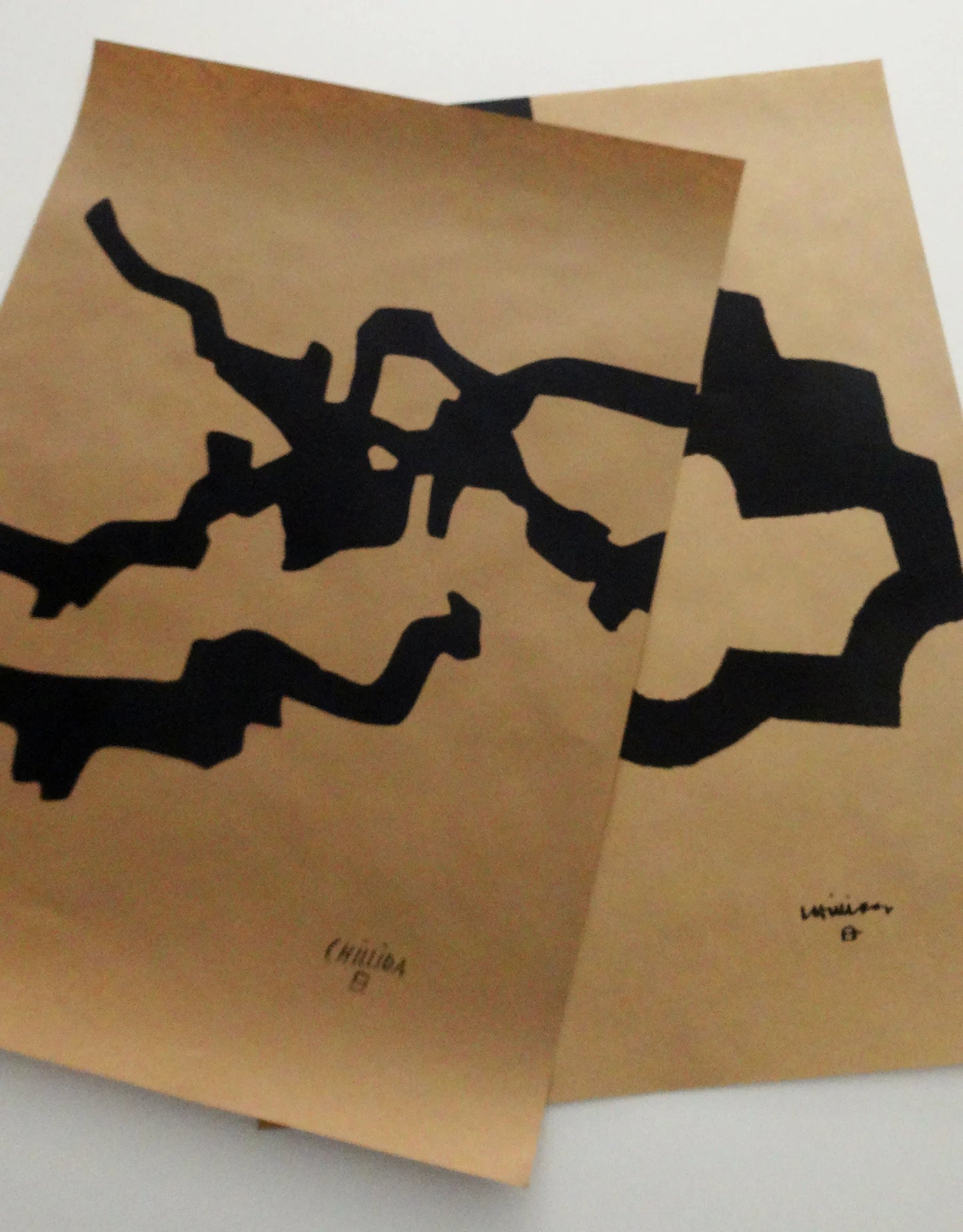 Eduardo Chillida 2 Serigraph Art Prints 50x70