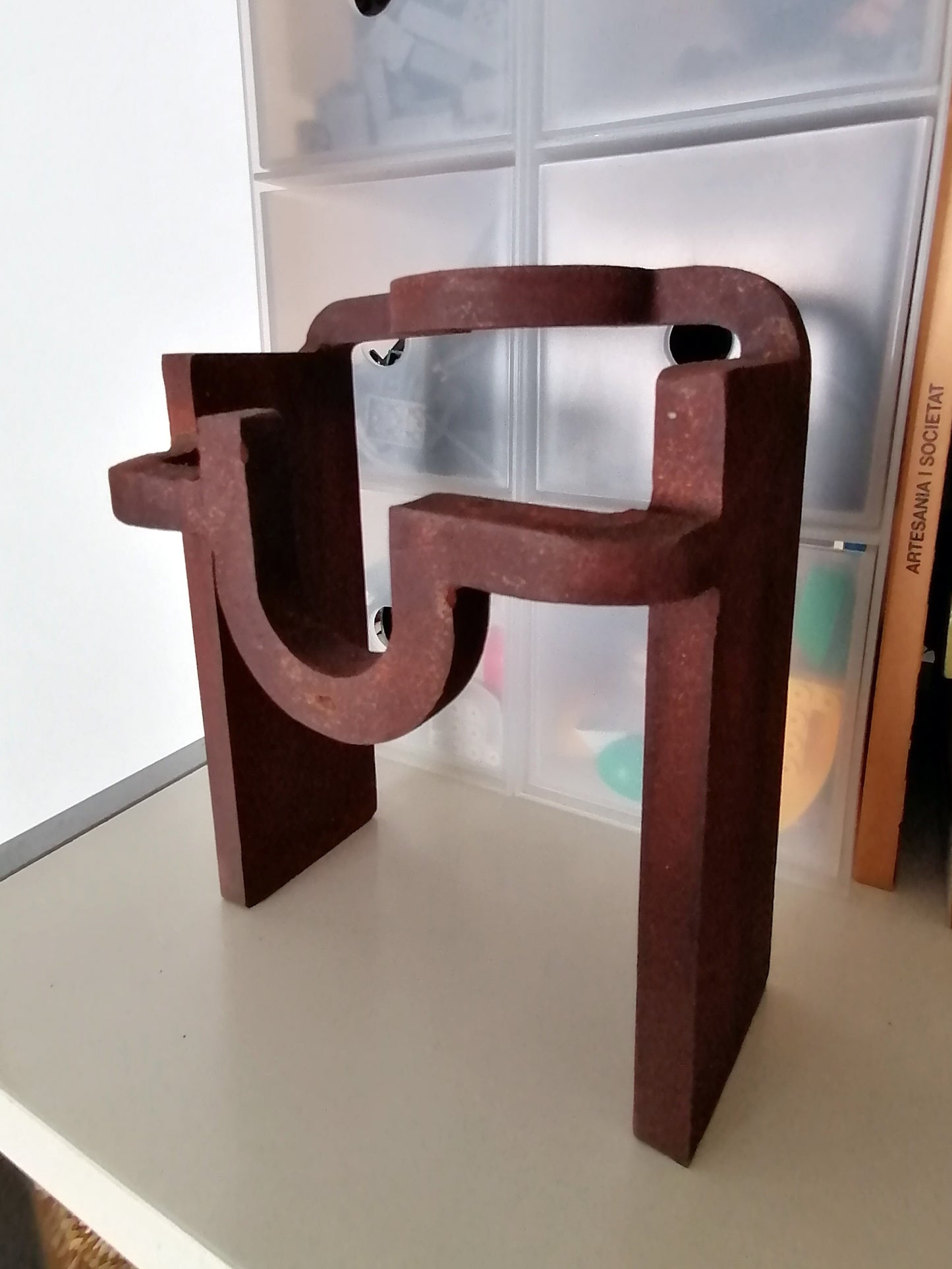 Brutalist Sculpture Inspired by Eduardo Chillida model A